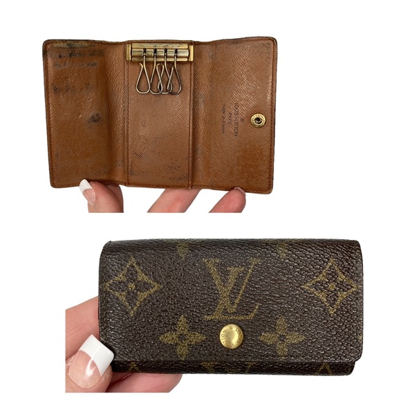 Louis Vuitton Handbags - Authentic Louis Vuitton Brown Monogram 4 Key Card Holder Case Pouch